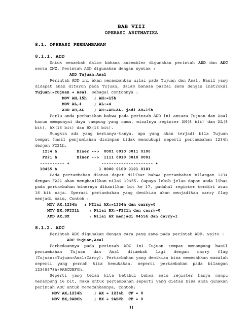 Pemrograman Bahasa Assembly - S'to